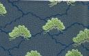 総柄友禅　松の翠　紺地に金