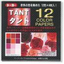 トーヨー タント 12カラーペーパー  赤　15cm角