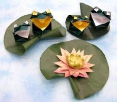 カエルと睡蓮