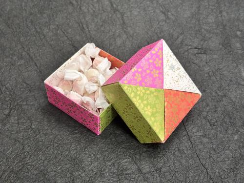 新作　組箱　(三角・四角)　ブロック折り紙