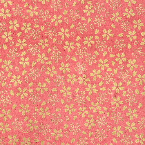 民芸紙　小桜　朱