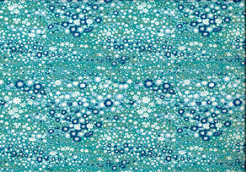 友禅　0323　コスモス柄　水