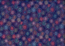 友禅　0300　花火　紺