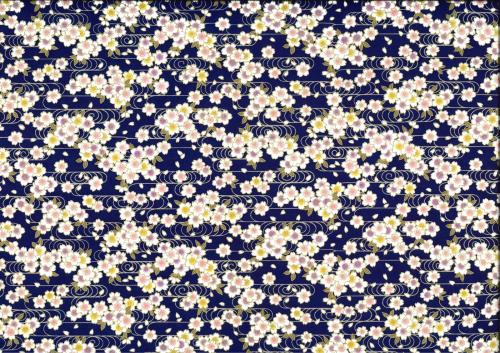 友禅　0326　桜・観世　紺